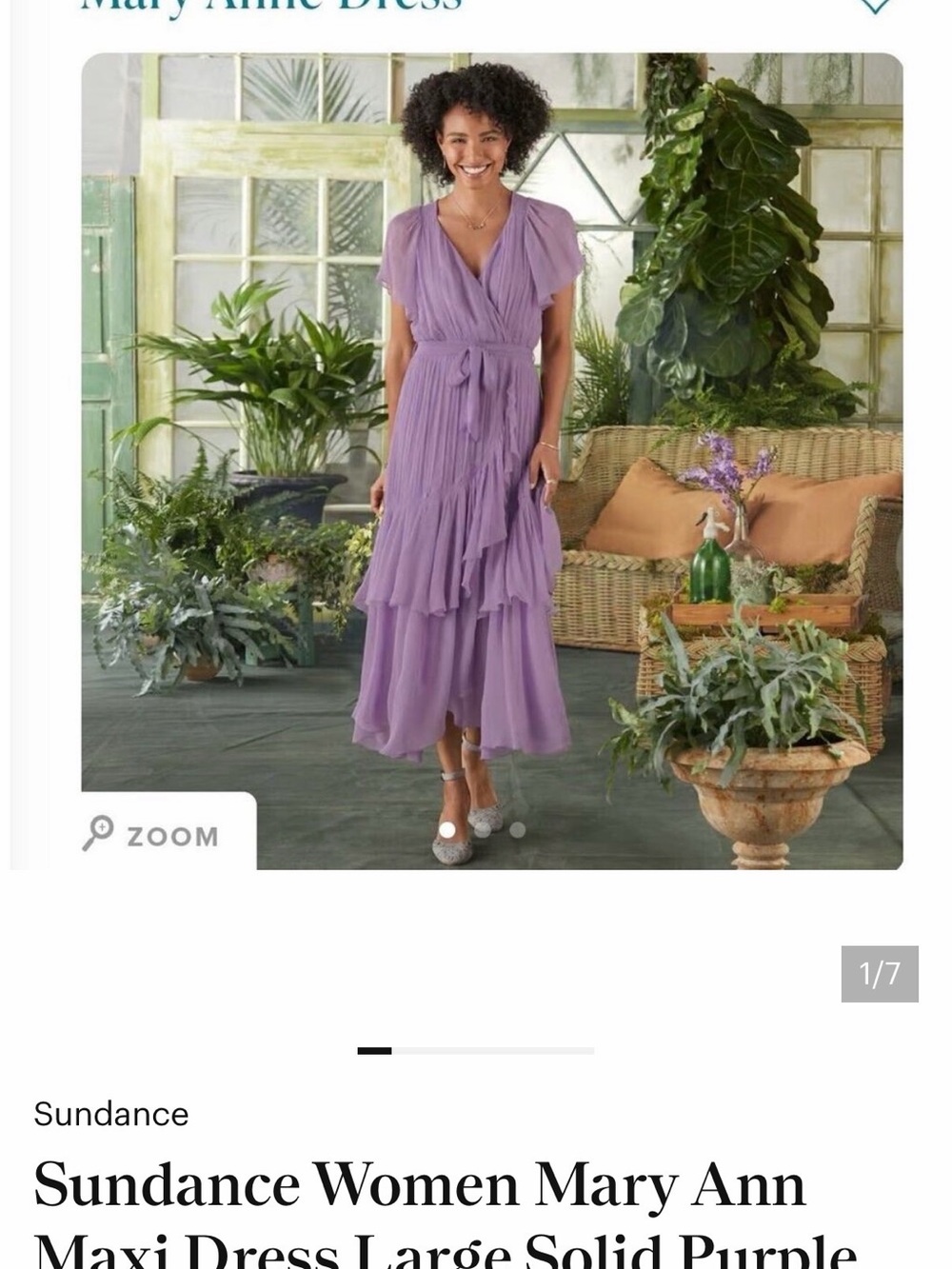 Sundance Mary Ann Maxi Dress in Purple